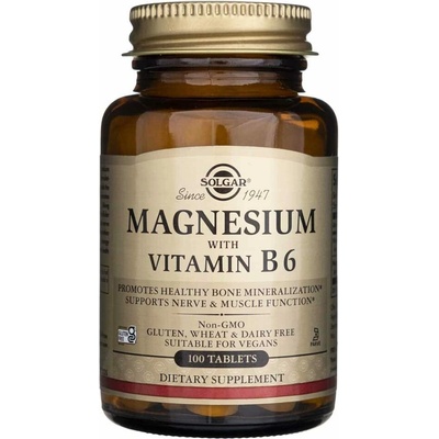 Solgar Magnesium with Vitamin B6 podpora spánku a regenerácie 100 tabliet