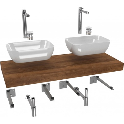 SAT s deskou pod umyvadlo Dolce 120x8x50 cm dub charleston KSETDO19