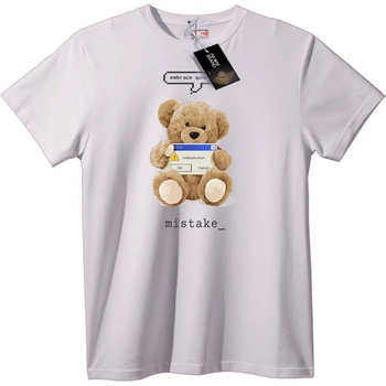 NOONEBRAND Тениска Грешка Мечок - M, White