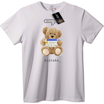 NOONEBRAND Тениска Грешка Мечок - M, White