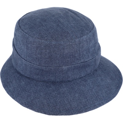 Fiebig Headwear since 1903 Letní dámský lněný klobouček modrý
