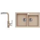 Sety kuchynských drezov a batérií Set Alveus Rock 90 + Siros