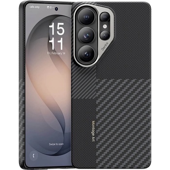 Benks Кевларен кейс с MagSafe за Samsung Galaxy S26 Ultra - Benks Magnetic Air Montage Kevlar Metal Frame Case 600D+1500D (черен) (F050)