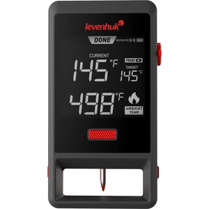 Levenhuk За измерване на температурата на месото и температурата на грила. Вграден Bluetooth модул. Включена безжична сонда (86332)