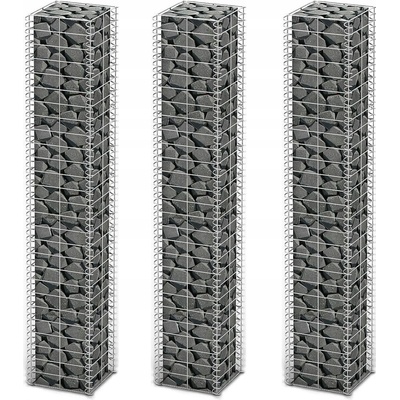 zahrada-XL Sada gabionů 3 ks pozinkovaný drát 25 x 25 x 150 cm