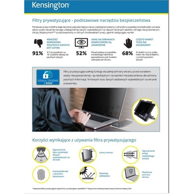 Kensington 626474 Privacy Filter 2 Way Removable 43.9cm/17.3 Wide 16:9 – Zboží Živě