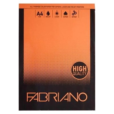 Fabriano Копирен картон, A4, 160 g/m2, оранжев, 50 листа