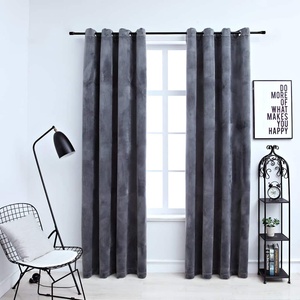 Pure Line Home Кадифени завеси в цвят антрацит с метални халки, 2 бр. , 140 x 175 см - zalegloto - 62,98 лв