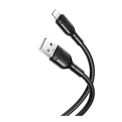 XO Кабел за зареждане и пренос на данни XO cable NB212 USB - Lightning 1, 0 m 2, 1A, Черен (NB212)
