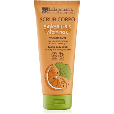LaSaponaria tělový peeling s bio ginkgo bilobou a vitamínem C 200 ml