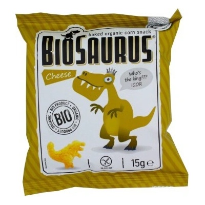 McLLOYDS Biosaurus Junior mini kukuričné chrumky so syrom Igor 15 g