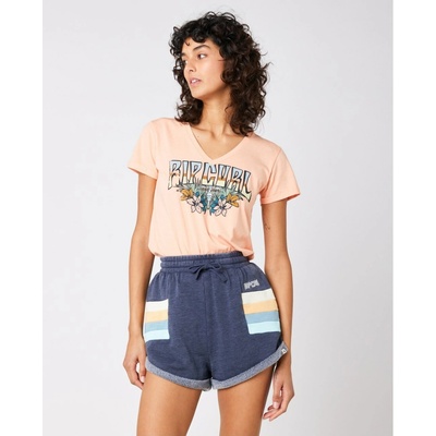 RIP CURL tričko Block Party V Tee Bright Peach 2116