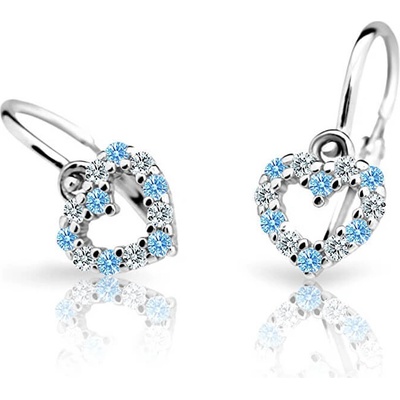 Cutie Jewellery dětské náušnice z bílého zlata C2157-10-X-2 světle modrá