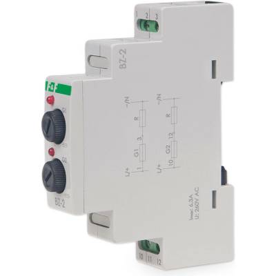 BZ-2 - Poistkové púzdro 2x ø5x20mm na DIN lištu, 230V; 6,3A