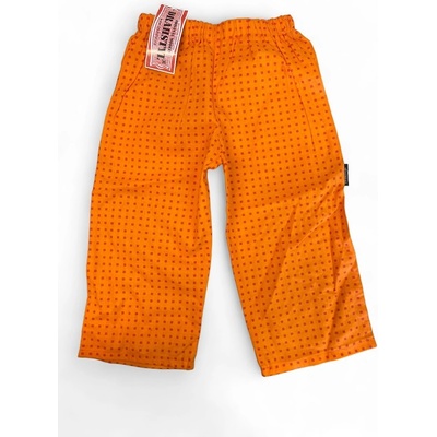 Drahstyl Plátěné 3/4 kalhoty do gumy oranžovočervená