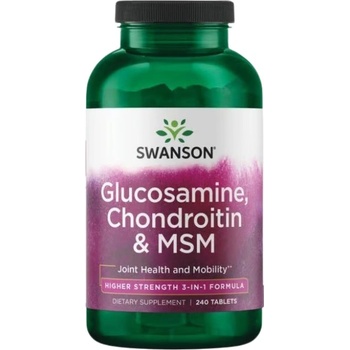 Swanson Glucosamine, Chondroitin & MSM - Higher Strength [240 Таблетки]