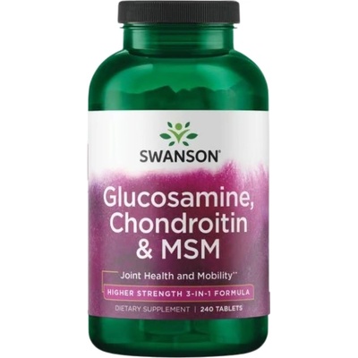 Swanson Glucosamine, Chondroitin & MSM - Higher Strength [240 Таблетки]