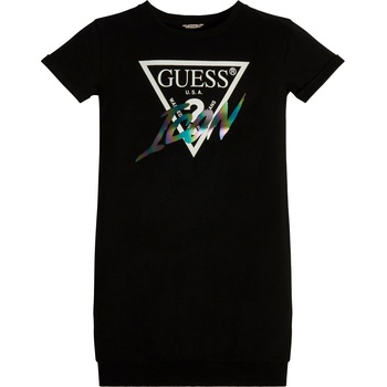 Guess Трикотажна рокля в черно с контрастно лого Guess Icon