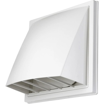 Image 1 of Dalap Пластмасова вентилационна решетка със шапка и клапа Dalap GP 110x55 BKF ASA, 150x150 мм / 110x55 мм, бяла (2038)