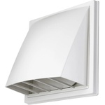 Dalap Пластмасова вентилационна решетка със шапка и клапа Dalap GP 110x55 BKF ASA, 150x150 мм / 110x55 мм, бяла (2038)