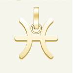 Rosefield висулка в златист цвят Zodiac Symbol Риби Rosefield | Lilav | ЖЕНИ | ЕДИН РАЗМЕР