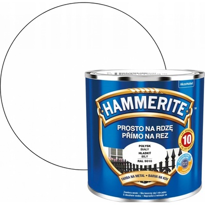 Akzo Nobel Hammerite přímo na rez antikorozní barva hladká bílá, 0,25L – Zbozi.Blesk.cz