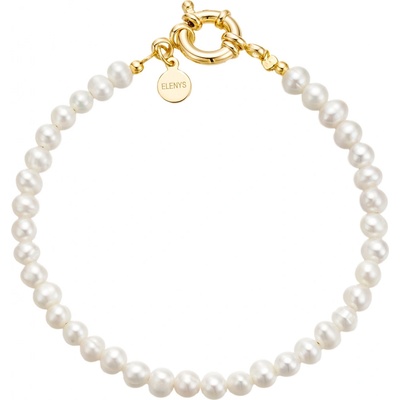Elenys pozlacený perlový náramek Clara 17 cm 18K žluté zlato Perla 5A