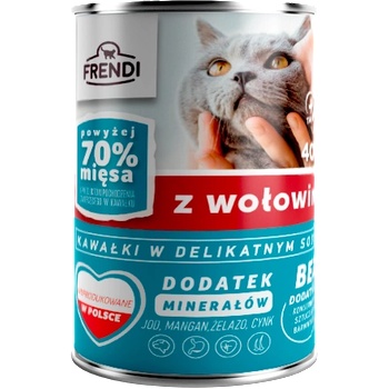 Frendi парченца в деликатен сос с говеждо месо, 400 г, за котки