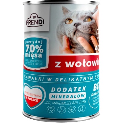 Frendi парченца в деликатен сос с говеждо месо, 400 г, за котки