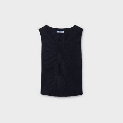 MAYORAL Топ трико cut out гръб в черен цвят за момиче Mayoral