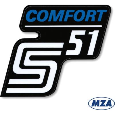 Nálepka schránky "COMFORT", MODRÁ (MZA) - Simson S51