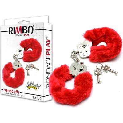 Полицейски белезници в червен цвят, плюшено меки - Police Cuffs (RIM0008100)