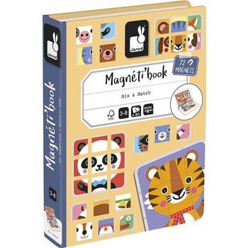 Janod Детска магнитна книга Janod - Смеси и подреди картинката (J02587)