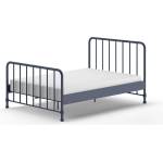 VIPACK Синьо метално двойно легло 140x200 cm с включена подматрачна рамка BRONXX - Vipack (BRBE1407)