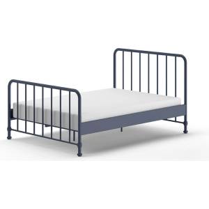 VIPACK Синьо метално двойно легло 140x200 cm с включена подматрачна рамка BRONXX - Vipack (BRBE1407)