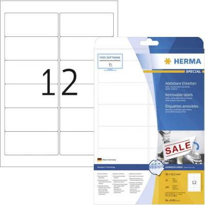 Herma 4348 96 x 42.3 mm bílá 300 ks