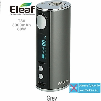 iSmoka Eleaf iStick T80 80W Grip Easy Kit 3000mAh šedá