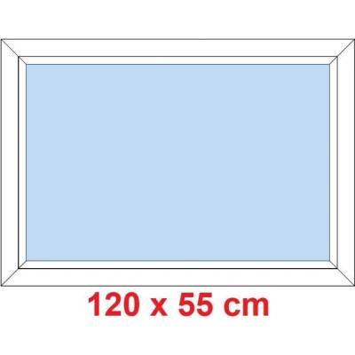 Soft Plastové okno 1200 x 550 mm FIX neotevíravé Zlatý dub