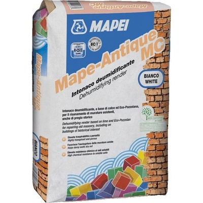 MAPEI Mape-Antique MC sanační malta pro opravu starého zdiva 25 kg Bílá