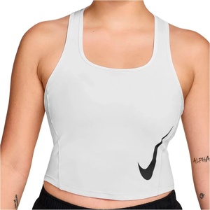Nike Дамски потник с широка презрамка Nike Women's Tempo Swoosh Run Dri-Fit Tank Tank top - White / Reflective Silver / Black (916-7769-0312)