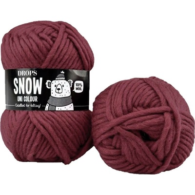 Drops Snow Uni colour 91 víno