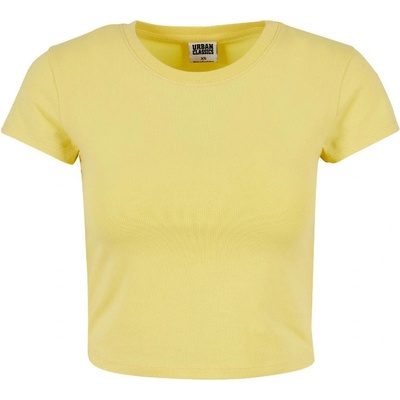 Urban Classics Dámské crop top tričko žlutá kukuřičná