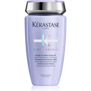 Kérastase Blond Absolu Bain Ultra-Violet шампоанена процедура за изрусена коса, коса с кичури със студени руси нюанси 250ml
