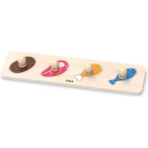 Viga Toys Дървен пъзел Viga - Месо и риба (44533) - ozone