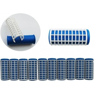 DUKO-EXIM DUKO Natáčky 2410 Varné nátačky na vlasy 27x68mm modrobiele 10ks - veľké