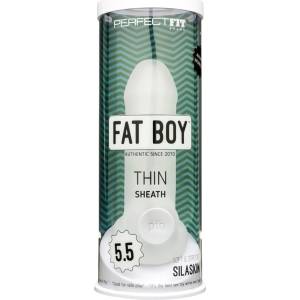 Perfect Fit Brand - Fat Boy Thin - пенис удължител (15 см, бял)