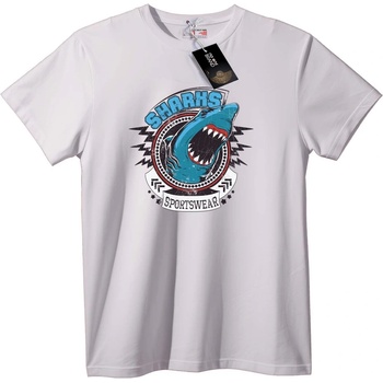 NOONEBRAND Тениска Акули Спортно Облекло - 7XL, Black