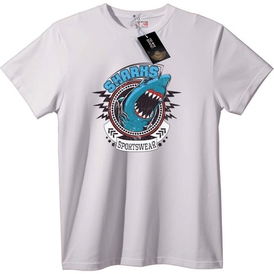 NOONEBRAND Тениска Акули Спортно Облекло - 7XL, Black
