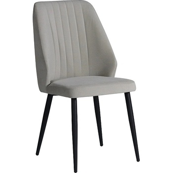 ЕВРОМАР Трапезен стол riva светлосив / черен