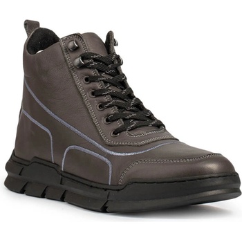 Base Мъжки боти от естествена кожа - Сиви 20210834677 (321954_Сив)